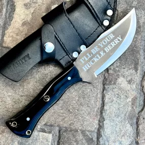 10” Rough Rider Series - I’ll Be Your Huckleberry - Buffalo Horn - D2 Steel - Horizontal & Vertical Carry - CUS01