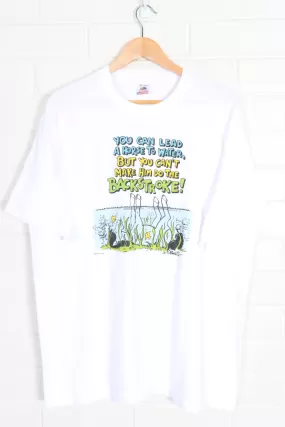 1987 "Lead a Horse To Water" Backstroke Swim Single Stitch Tee USA Made (L)