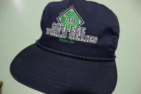 1988 NCAA College Worldseries Omaha Vintage 80's Adjustable Back Hat