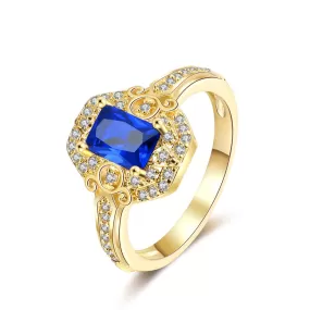 5*7mm Sapphire Hollow Ring