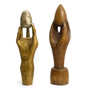 Asante Egg in the Hand Power Symbol from Ghana Set of Two Hands