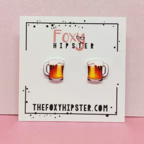 Beer Emoji stud Earrings