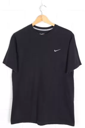 Black NIKE Classic Grey Embroidered Swoosh Tee (L)