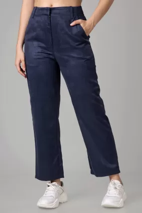 Call Me Paris Blue Suede Trouser For Women