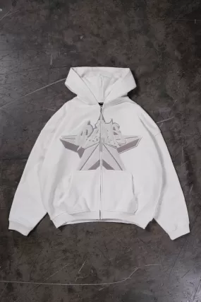 CYRILLIC STAR OFF WHITE FRONTZIP