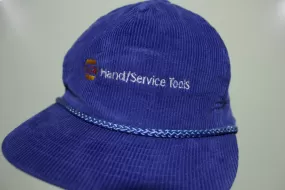 Napa Hand Service Tools Deadstock Corduroy Rope Vintage 90's Adjustable Snap Back Hat