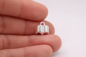 Open Book Charm, 925 Sterling Silver, 644