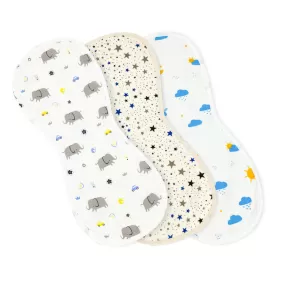 Organic Muslin - Reversible Burp Cloth (Pack of 3)