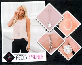 Paparazzi Accessories  - The Fiercely 5th Avenue Collection #FFA-0819 - Fashion Fix White August 2019