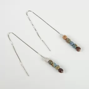 Pietersite Threader Earrings