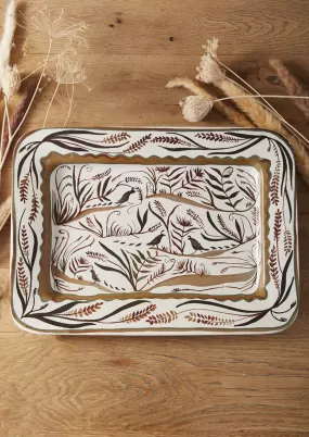 Quail's Run Ceramic Platter