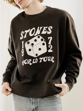 Rolling Stones Dice Smoke Hi-Dive Oversized Crew Sweatshirt