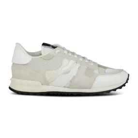 VALENTINO  GREY CAMOUFLAGE ROCKRUNNER TRAINERS WHITE